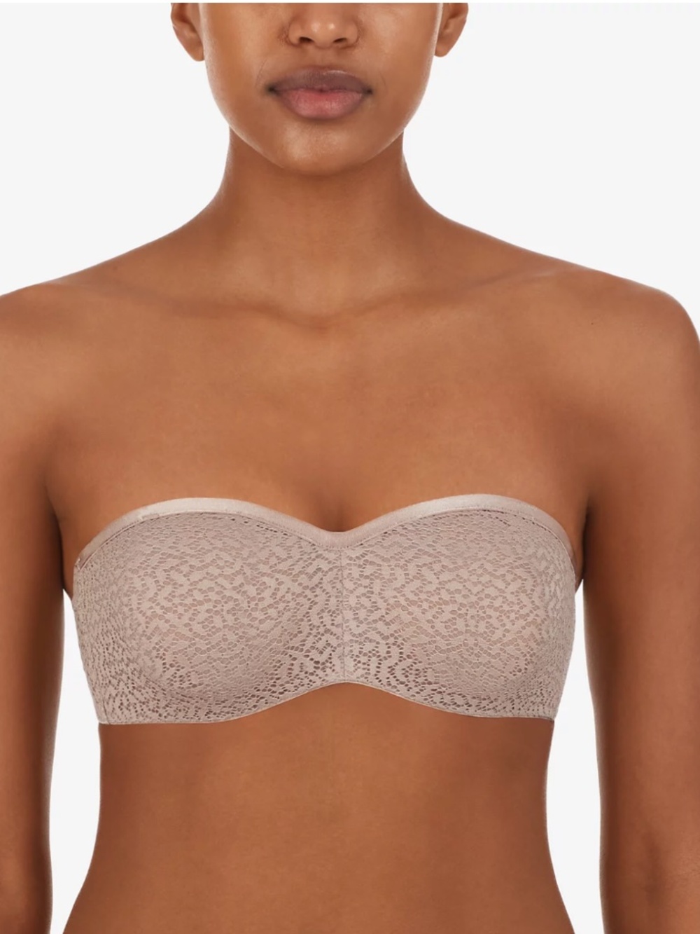 Dkny Modern Lace Unlined Strapless Bra DK4025 - Champagne - 32D